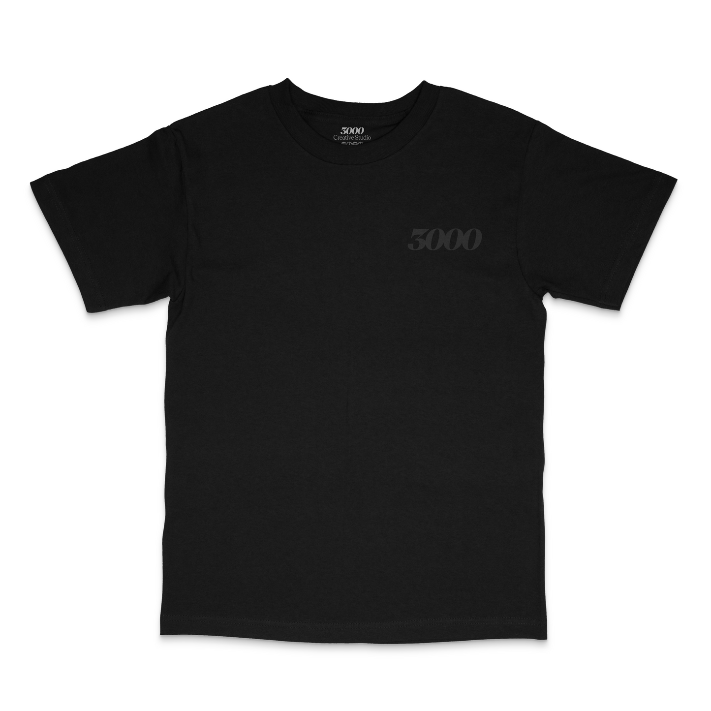 3 STAR TRIPLE BLACK TEE