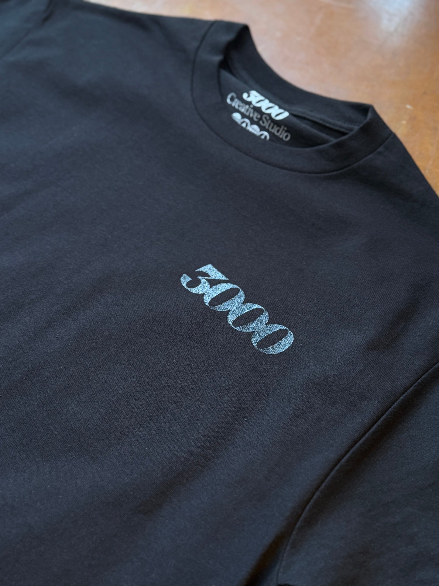 3 STAR TRIPLE BLACK TEE