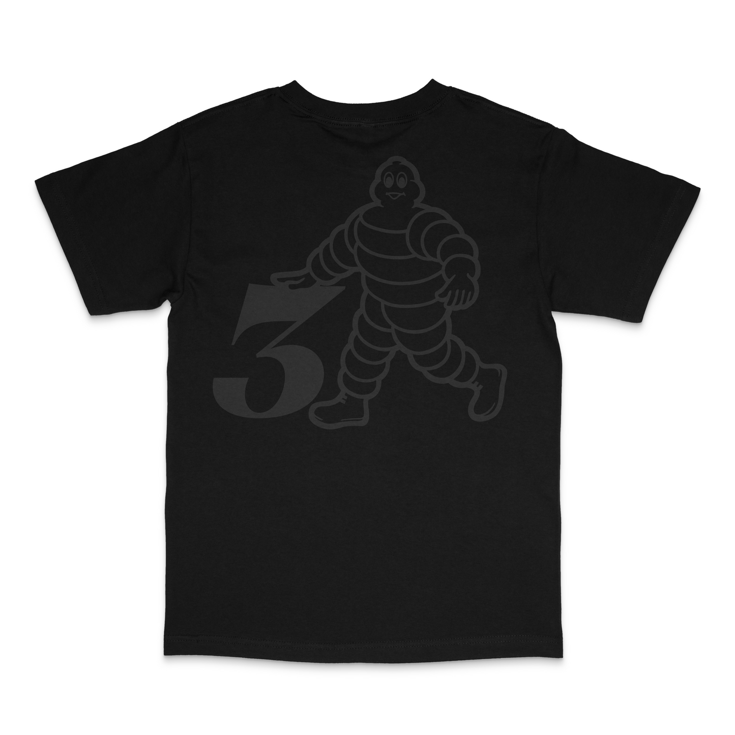 3 STAR TRIPLE BLACK TEE