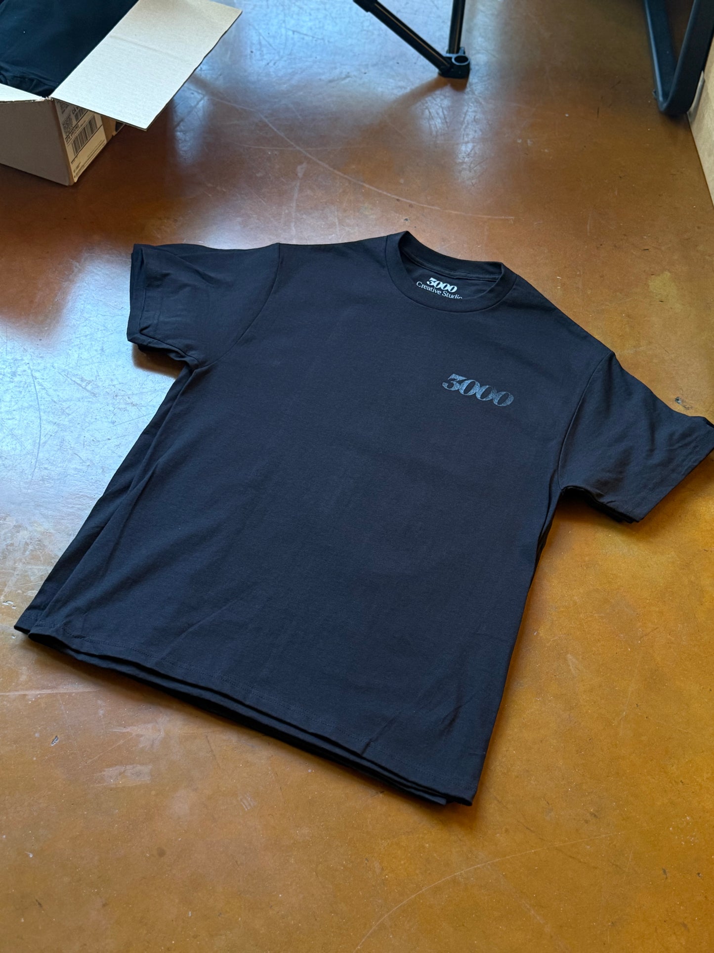 3 STAR TRIPLE BLACK TEE